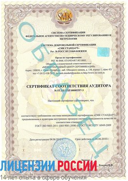 Образец сертификата соответствия аудитора №ST.RU.EXP.00005397-3 Нижнеудинск Сертификат ISO/TS 16949